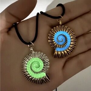 Enchanted Nautilus Seashell Glow-in-the-Dark Necklace – Mermaid Inspired